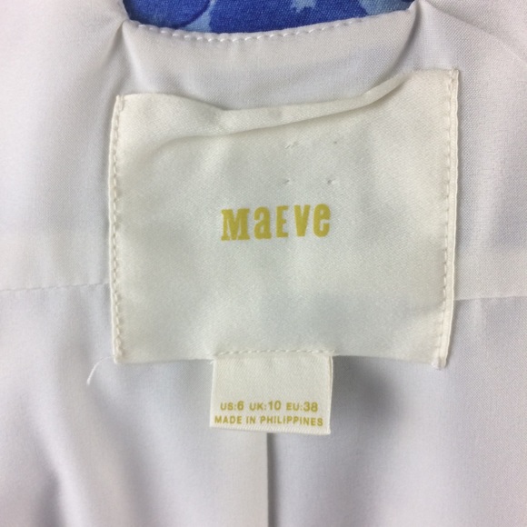 Maeve Vanda Pencil Dress Sz 6 Blue & White Floral - Picture 5 of 8